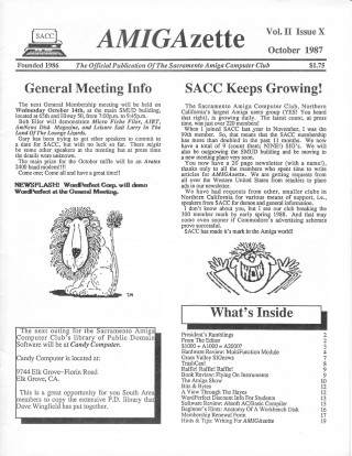 AmigaZette - 1987-10 cover